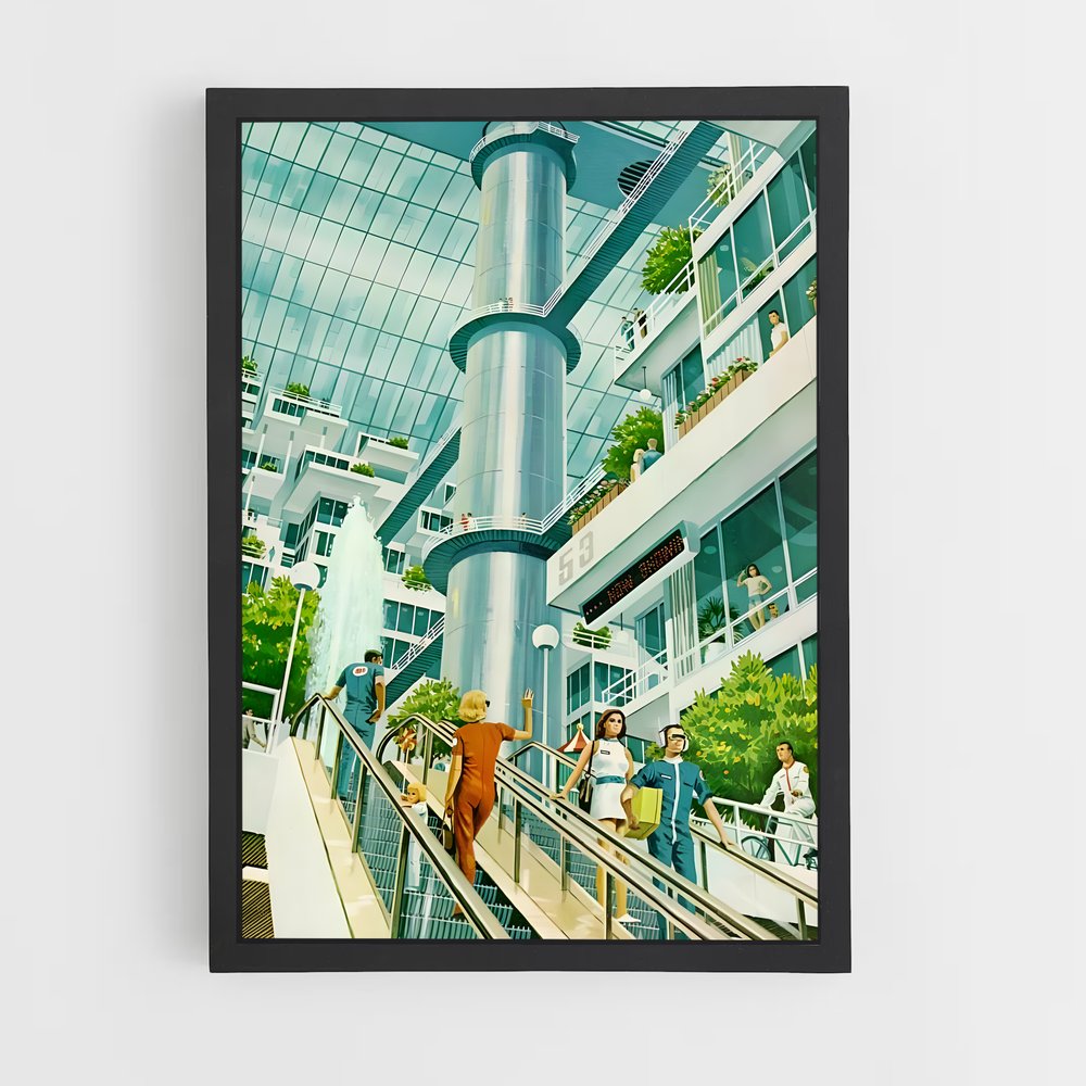 Poster Promenade dans le Futur – affiche Espace rétro (vue 2)